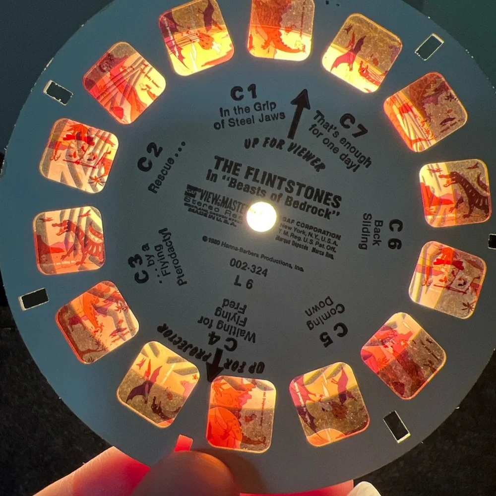 View-Master The Flintstones Beasts of Bedrock Cartoon 1980 3‎ Reel Packet & Book